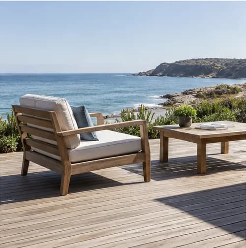 Complete coastal outdoor lounge setting