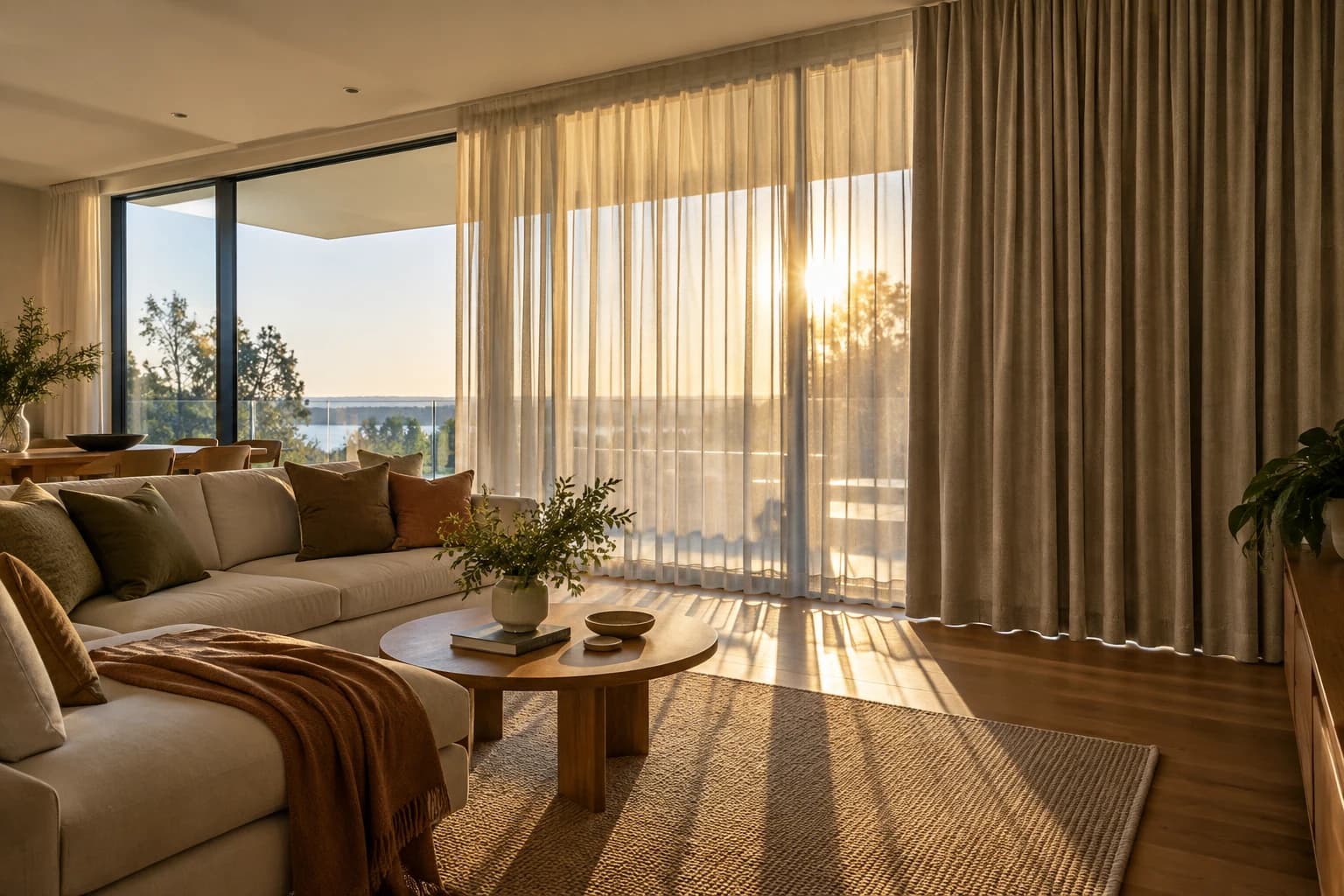 Strong sun window furnishing context